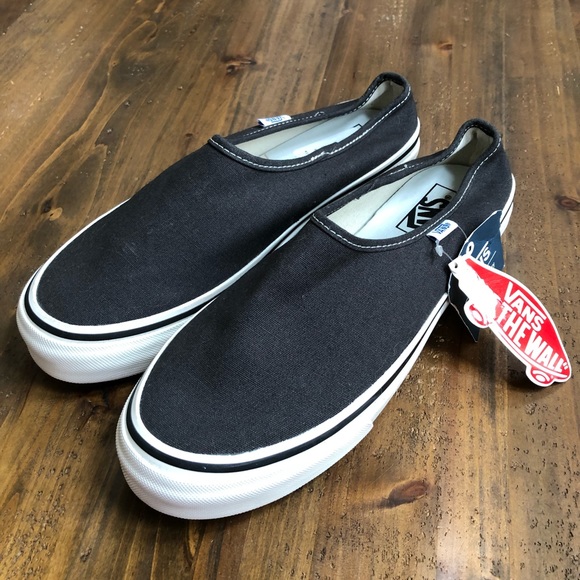 canvas slip on mules